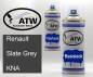 Preview: Renault, Slate Grey, KNA: 400ml Sprühdose + 400ml Klarlack - Set, von ATW Autoteile West.